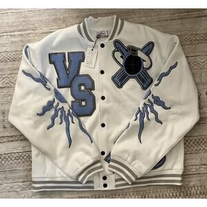 Vale Forever Varsity Jacket ‘VS’ Applique Streetwear Letterman Size XXL